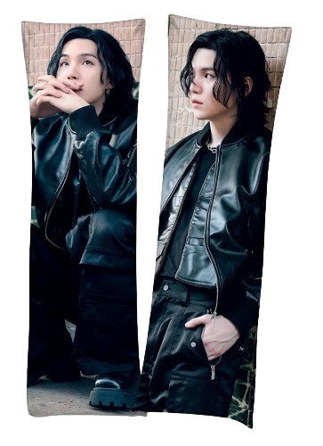 Дакімакура 150х50см Мін Юнгі Шуга Агуст Ді Agust D БТС Min Yoongi Suga BTS Подушка з наволочкою двостороння, фото 1