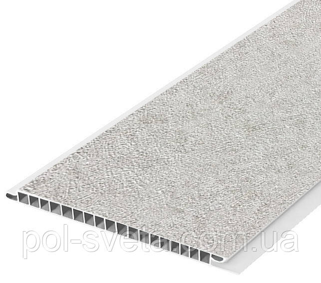 Панель пластикова Decomax Інтонако класик 2700х250х8 мм Панелі для обшивки балкона Пластик для стін, фото 1