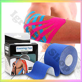 Кінезіо тейп еластичний пластир для тіла спини шиї 2см х 5м гіпоалергенний тейп для м'язів суглобів у рулоні
