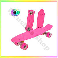Пенні борд дитяча скейт дошка зі світяться колеса міні скейтборд Fish Skateboards для дітей