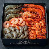 Бокс 5 видів креветок 2,5кг, фото 2