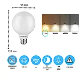 Філаментна LED лампа 7W 2700K G95 E27 ETRON SoftGlow 1-EFP-1861 Filament, фото 2