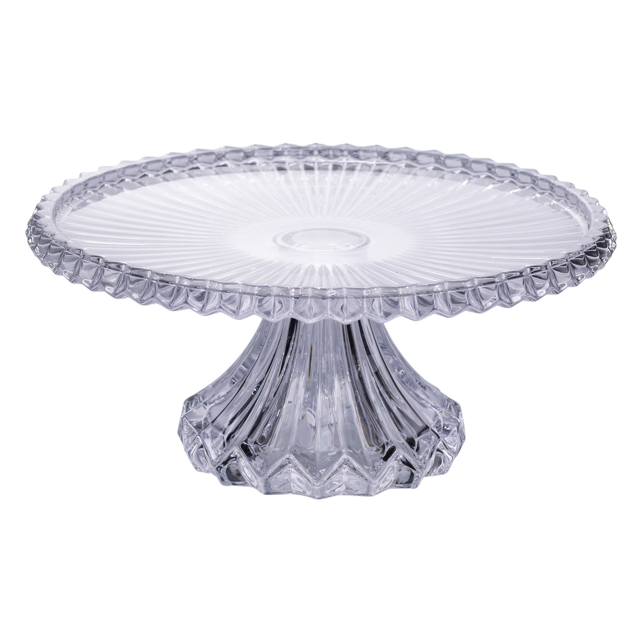 Тортівниця на ніжці Ø25 см скляна підставка для торта, капкейків, тістечок Lugi, фото 1
