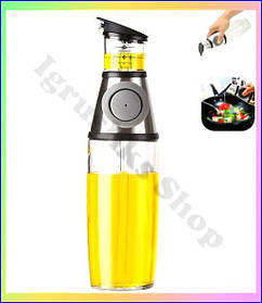 Пляшка диспенсер для олії оцту натискний дозатор для оливкової олії та оцту Press and measure 500 мл