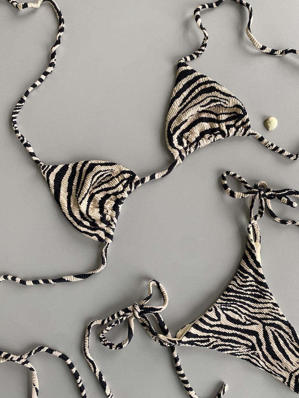 Купальник Moana бікіні зебра жатка на зав'язках, фото 1