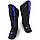 Щитки для гомілки та стопи PowerPlay чорні синім XL захист для єдиноборств, тренувань і спарингів, фото 2