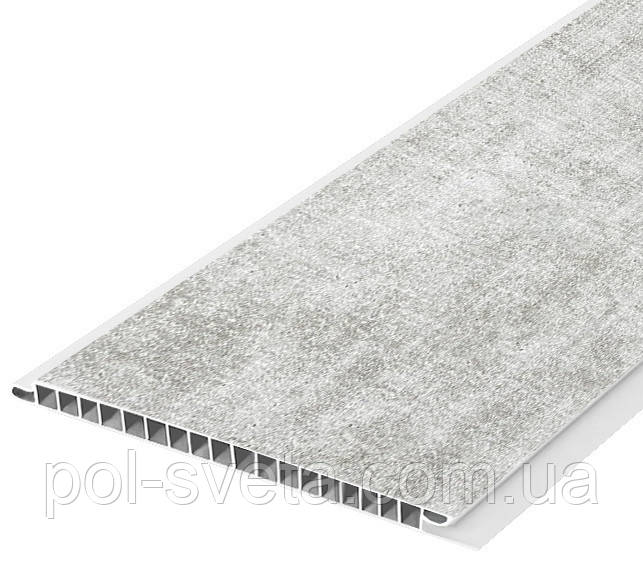 Панель пластикова Decomax Сонгал сірий 2700х250х6 мм Обшивка пластикова для стін Пластикові панелі пвх, фото 1