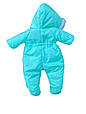 Одяг для ляльки Реборн / Reborn 50 — 55 см зимовий комбінезон м'ятний 147, фото 4