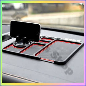 Органайзер для авто панелі приладів антиковзкий килимок для телефону аксесуарів липкий гель 25х18 см