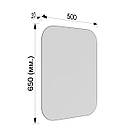 Дзеркало з LED підсвіткою. Прямокутне 50х65 (см.), фото 3