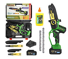 Акумуляторна міні-пила Procraft PKA32Li (1 акб 4а/год), Гілкоріз Прокрафт, Автоматичне змащування ланцюга, Гарантія 3 роки