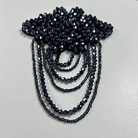 Плечова брошка , декор з бусін 1шт