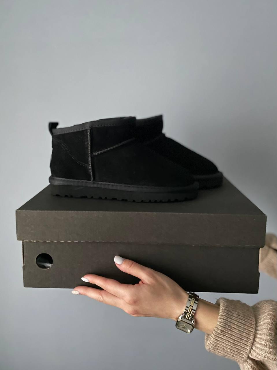 Черевики чоловічі чорні зимові UGG Ultra Mini Black (05070), фото 1