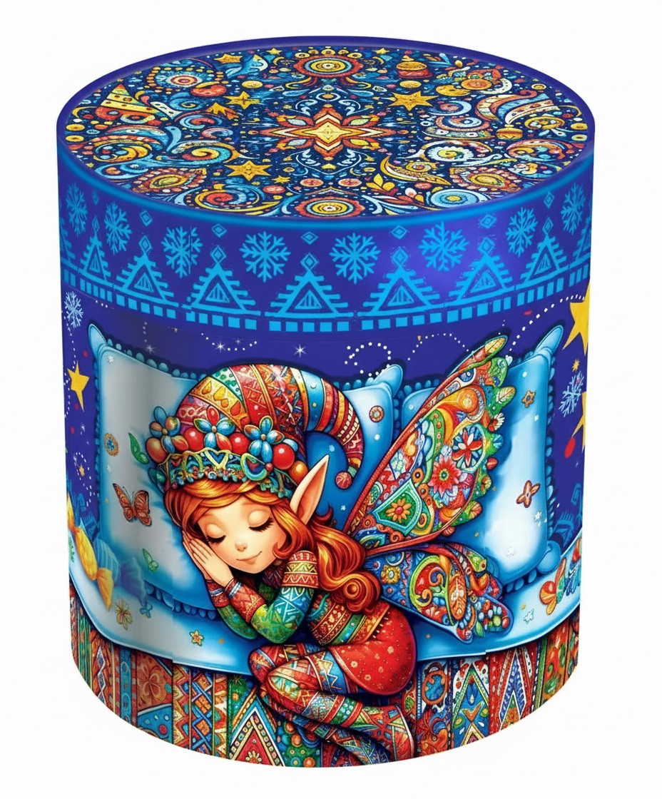 Набір цукерок подарунок на Новий рік та Миколая гуртом у тубі No7 1000 г. (Стандарт), фото 1