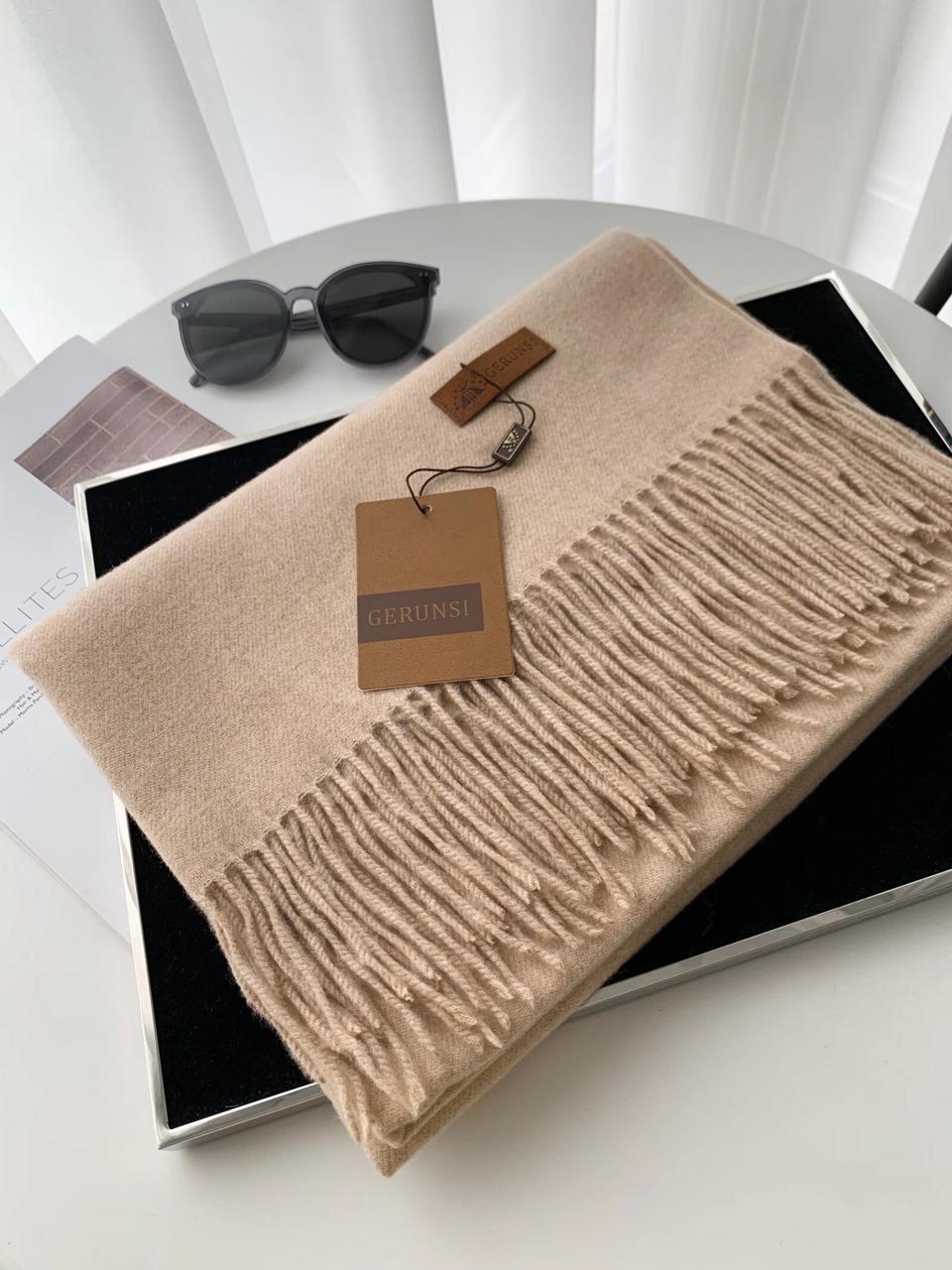 Однотонний шарф-палантин під кашемір. Пісочний, фото 1