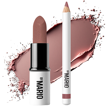 Набір матова помада та олівець для губ Makeup By Mario Mario's Lip Lift Mauve Nude (Erin, Smokey Pink) 4 г