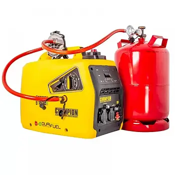 Двопаливний інверторний генератор Газ/Бензин 2 кВт CHAMPION 2000 82001iDF-EU