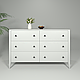 Білий дерев'яний комод "Хюгге" в спальню на 6 ящиків 140 см, фото 2