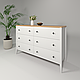 Білий дерев'яний комод "Хюгге" в спальню на 6 ящиків 140 см, фото 4