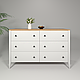 Білий дерев'яний комод "Хюгге" в спальню на 6 ящиків 140 см, фото 7