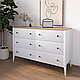 Білий дерев'яний комод "Хюгге" в спальню на 6 ящиків 140 см, фото 9