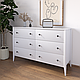 Білий дерев'яний комод "Хюгге" в спальню на 6 ящиків 140 см, фото 3