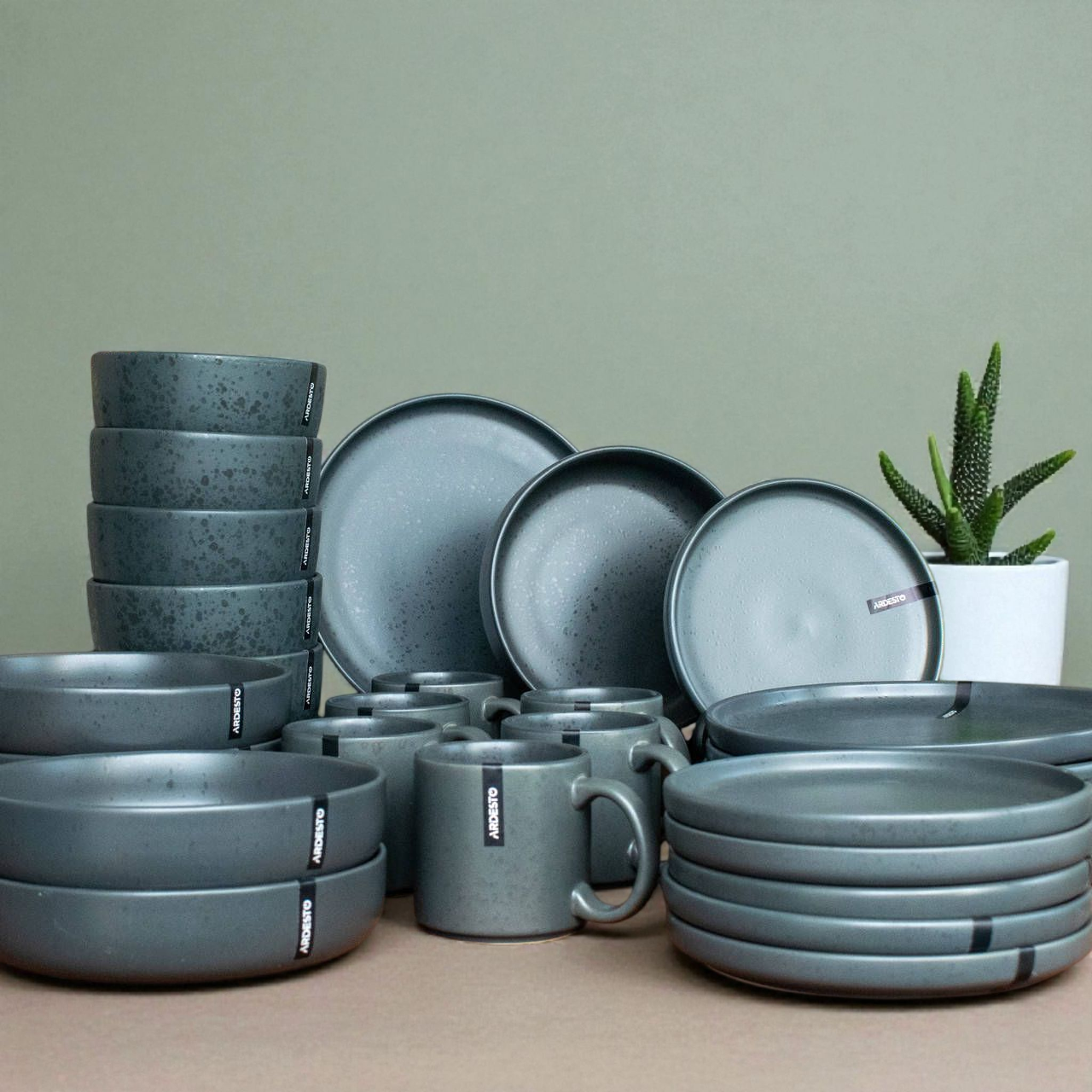 Сервіз Ardesto Trento grey 26 предметів сірий