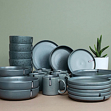 Сервіз Ardesto Trento grey 30 предметів сірий