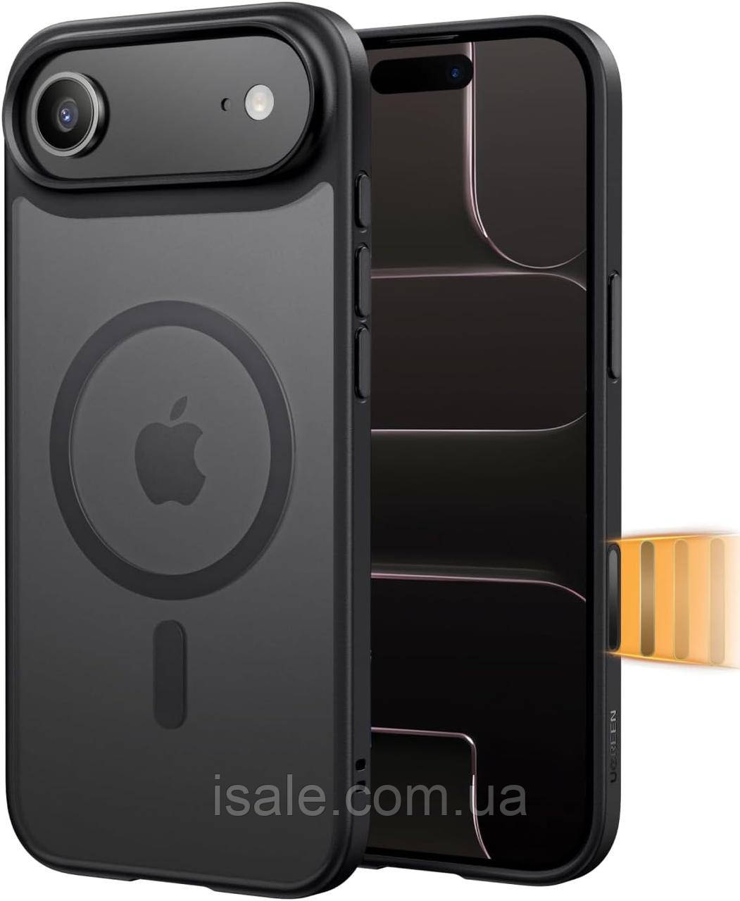 Оригінальний протиударний чохол UGREEN MagSafe для iPhone 17 Air Full Cover Camera Button, фото 1