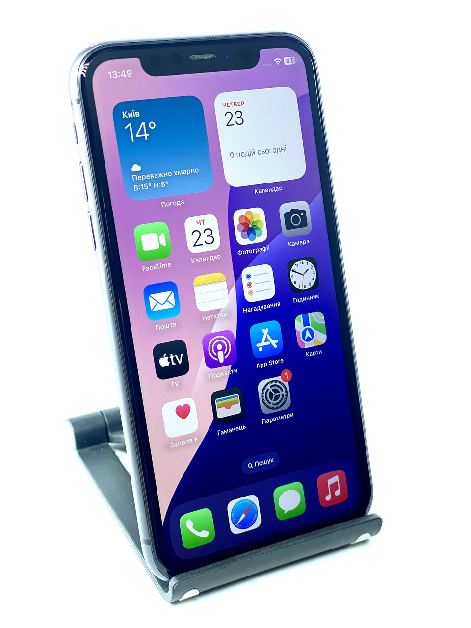 Смартфон iPhone 11, 64 GB, чорний, б/в, батарея 100%