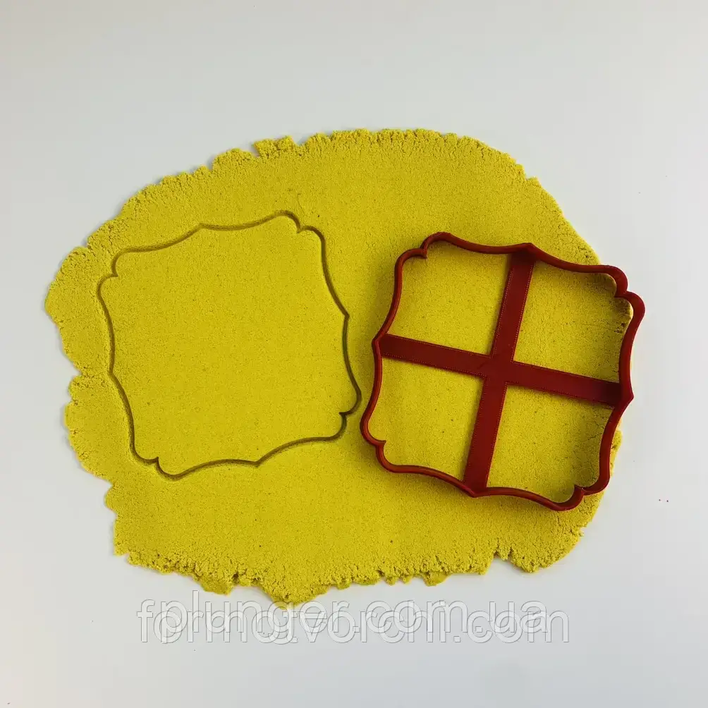 Вирубка пластикова для пряника "Рамка" 12*12 см., фото 1