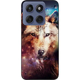 Чохол силіконовий case для Motorola Edge 60 Fusion Космічний вовк