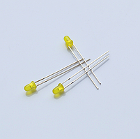 LED світлодіод 3мм 2-2.3В 20мА жовтий 1000 шт – комплект діодів для пайки, підсвітки та індикації