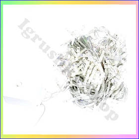 Прозора гірлянда Light belt 100 LED тепла біла світлодіодна гірлянда 100 LED з прозорим проводом для прикраси інтер'єру