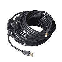 Кабель USB 2.0 AM - BM 10м для принтера, сканера та МФУ з феритовими кільцями та подовженою довжиною