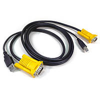 Кабель для KVM свича VGA + USB 1.4 м для підключення миші, клавіатури та монітора