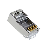 Конектори RJ45 8P8C екрановані, набір 100 шт, для кабелю Cat5e/Cat6, мережеві роз’єми, фото 2