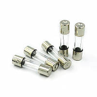 Запобіжники скляні набір 100 шт М5x20мм, 0.5–30А, плавкі вставки для електроніки та техніки