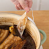 Фільтр-пакет для заварювання чаю та трав 100 шт, одноразові чайні пакетики із затяжкою, фото 4