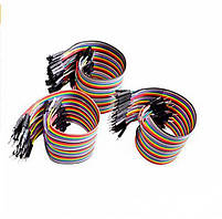 Dupont кабель тато-мама 20 см, набір 40 шт для Arduino, макетних плат та електронних модулів