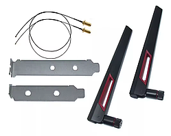 Антена Wi-Fi 2шт 2.4–5 ГГц 10 дБі з кабелем MHF4, для модулів Intel AX200, AX210, адаптерів PCIe