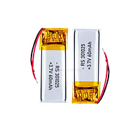 Акумулятор 301025 Li-Pol 3.7V 60мА·год із захистом PCM для MP3 плеєрів та Bluetooth навушників