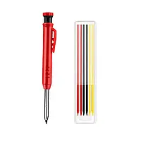 Стержні змінні для механічного олівця 6 шт, графітові, червоні та жовті для письма й малювання