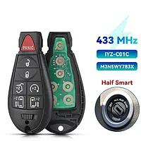 Ключ для авто запалювання M3N5WY783X чип 7 кнопок Dodge Caravan Jeep дистанційний