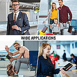 Портмоне-клатч текстильний 17 відділень, гаманець із захистом від зчитування карт, фото 6