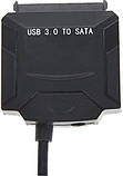 Адаптер USB 3.0 – SATA 2.5/3.5 для HDD SSD швидкість 5Гбіт/с з блоком живлення, фото 3