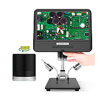 Цифровий портативний мікроскоп на штативі 8.5" дисплей із збільшенням до 260X акумуляторний з пультом