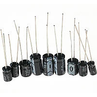 Конденсатор електролітичний алюмінієвий 100мкФ 16В 105°C, набір 10шт, радіодеталі