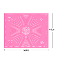 Килимок кондитерський силіконовий 30x40см 0.7мм для розкачування тіста й випічки, антипригарний