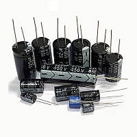 Конденсатор електролітичний алюмінієвий 100мкФ 450В 105°C, набір 10шт, радіодеталі
